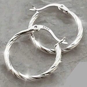 925 Sterling Silver Hoop Earrings